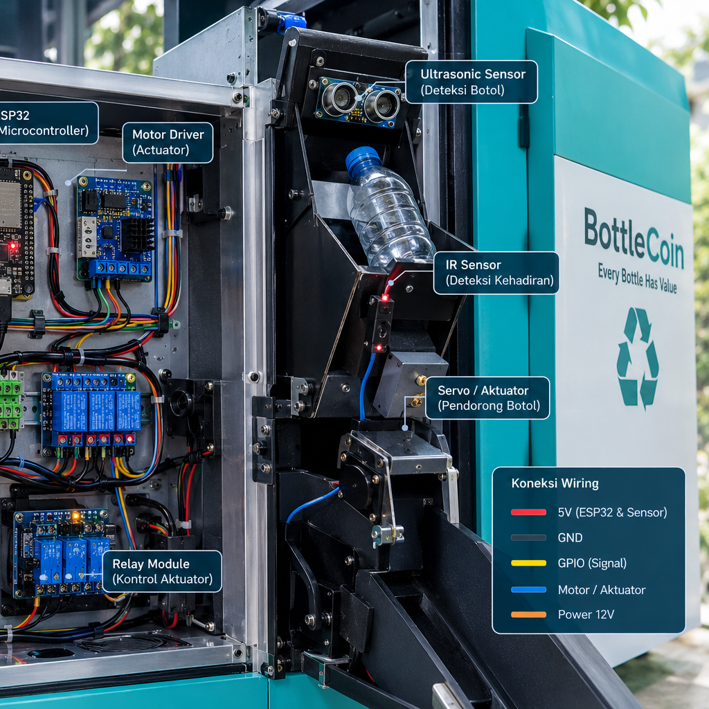 BottleCoin wiring and assembly