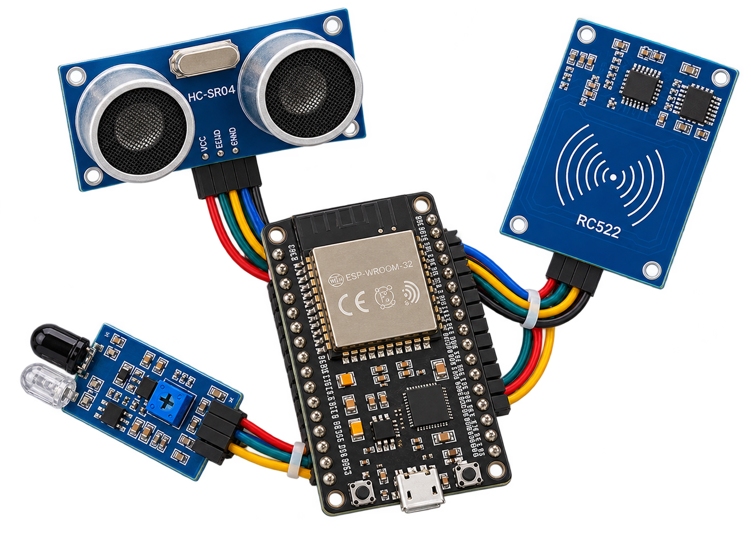 ESP32 and sensor wiring inside BottleCoin ONE