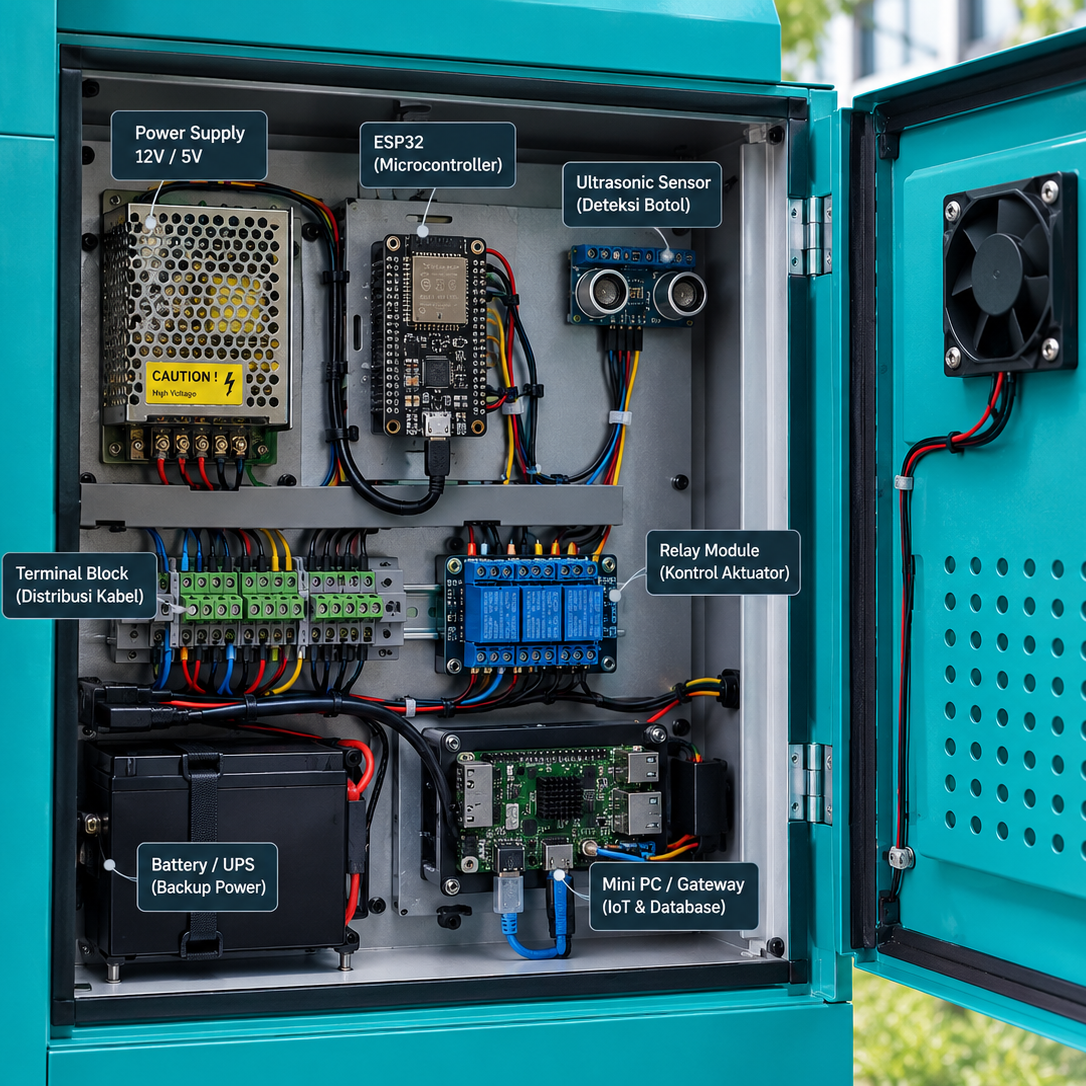 BottleCoin X electronics compartment